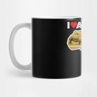 I Love Africa Wildlife Collage Map Mug